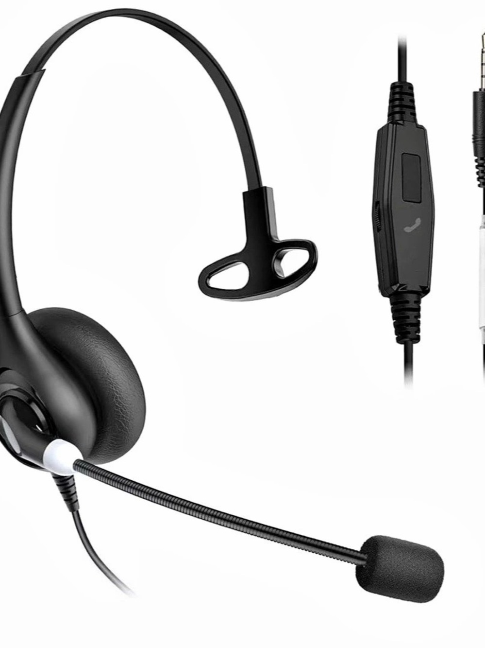 Arama Cell Phone Headset 3.5mm Wired Headset with Noise Canceling Mic A800MP